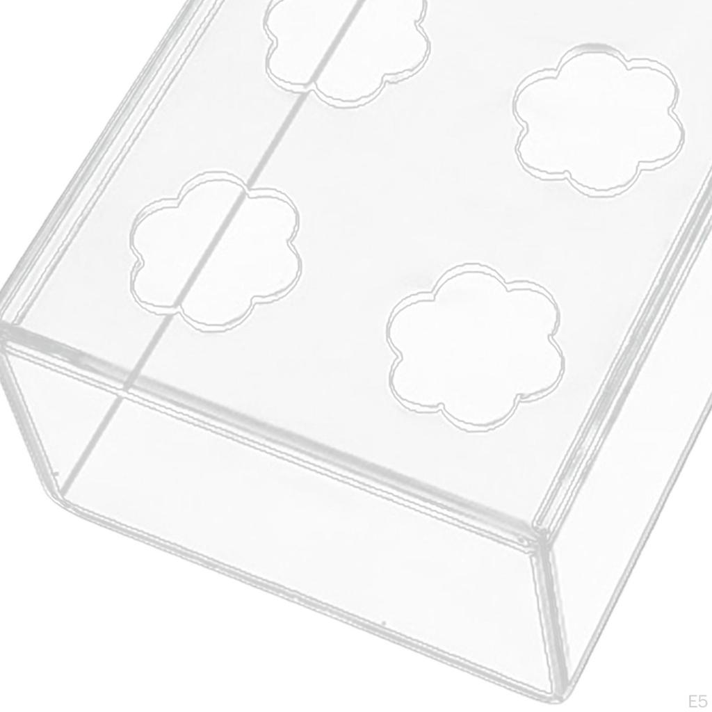 Akrylová váza na květiny Obdélníkový držák s otvorem Nízká ležící poupata pro párty