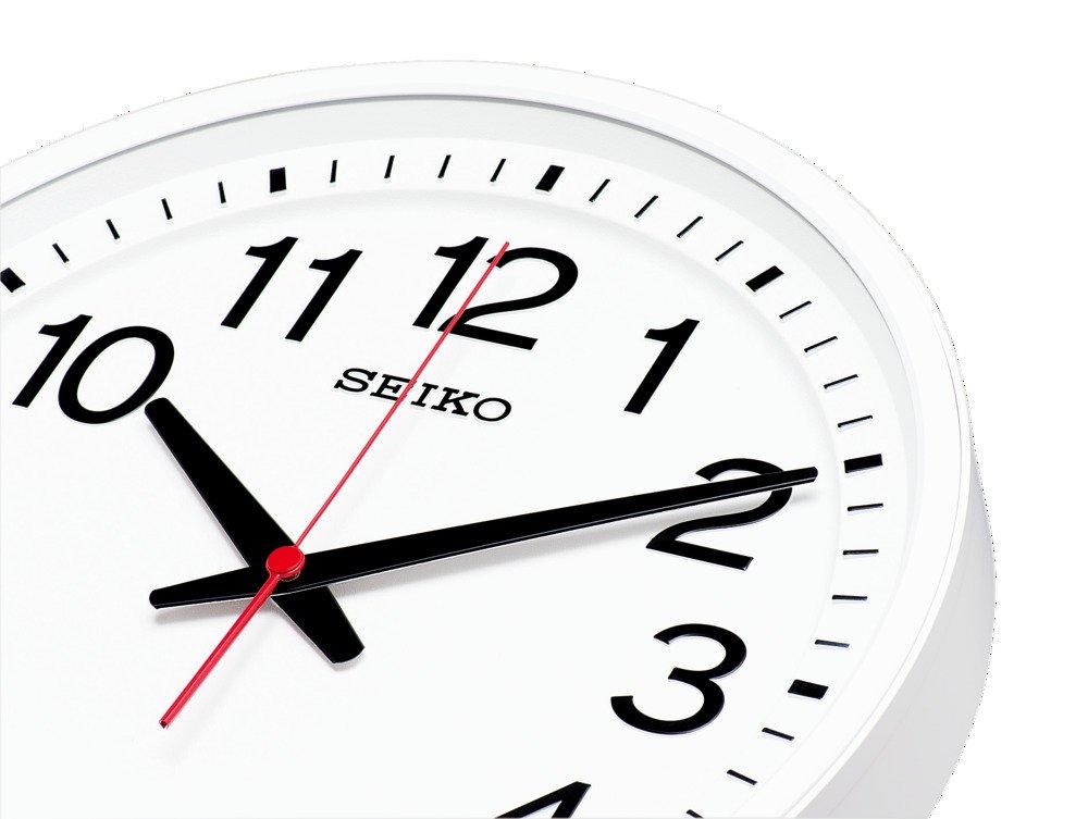 Seiko Clock Wall Clock Office Type Easy To See Satellite Radio Wave Analog White GP219W