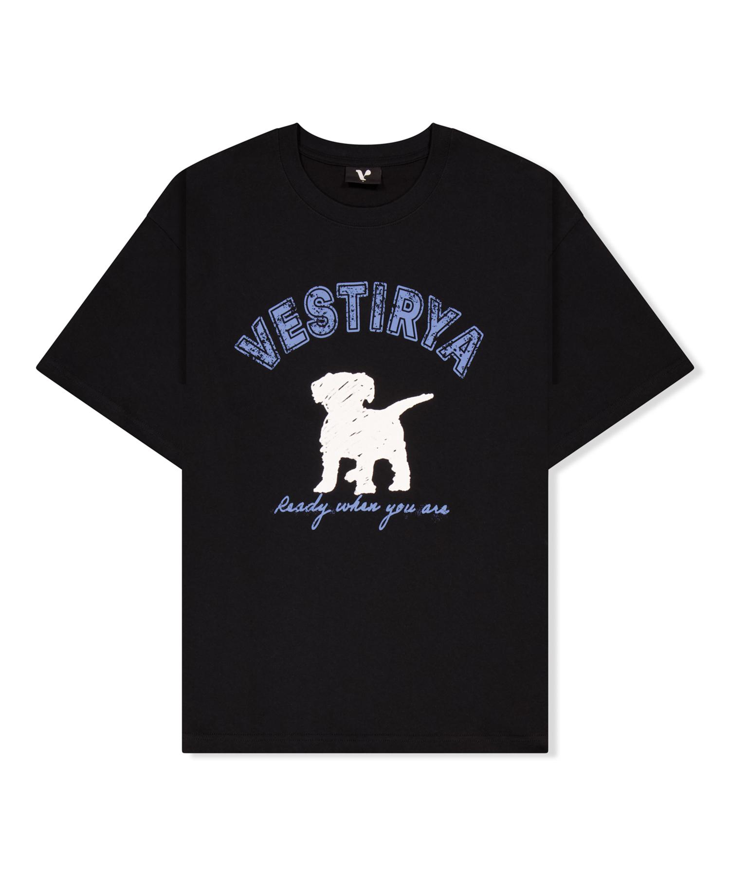 Bestiria Милые щенячьи футболки Черные S