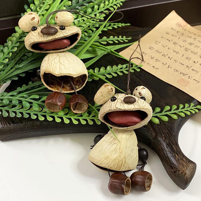 Милая лягушка Натуральная ракушка Фруктовая ракушка Музыка ветра Брелок для сумки
