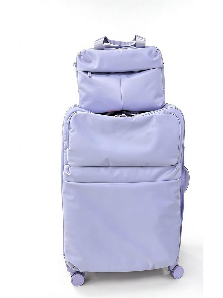 2025 Women's Ultra-Light Carry-On Luggage: 20-inch Fabric Suitcase with Lock, 24-inch Option Available.