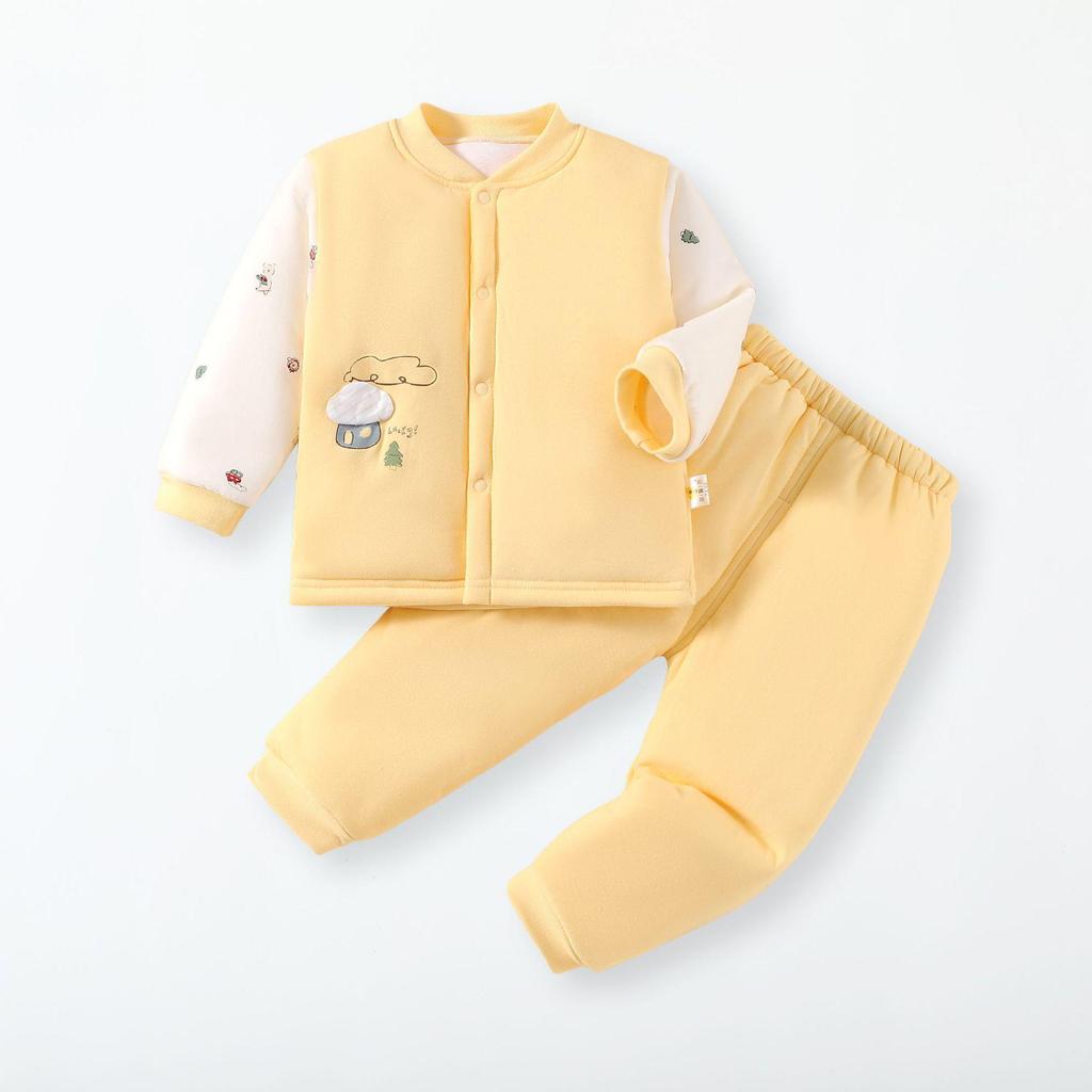 Autumn Winter Padded Baby Clothes Set for Boys & Girls - Warm Cotton Separates