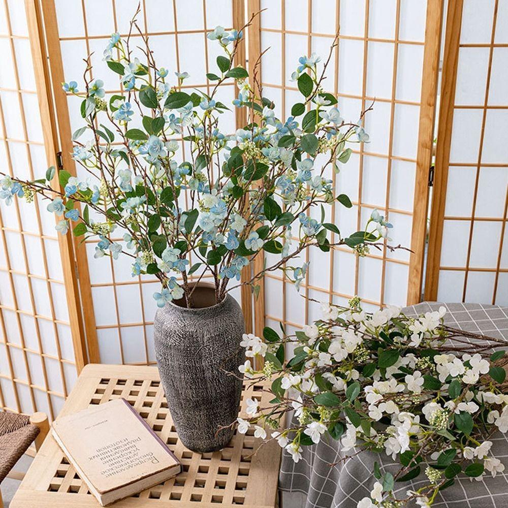 Real Touch Artificial Lilac Flower Elegant Fake Flower Silk Lilac Flower Branch Home Office Decor