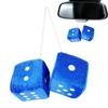 Car Hangable Decoration Fuzzy Dice Auto Rear Mirror Plush Dice Soft Car Charm Interior Ornament Small Decorative for SUV Vehicle