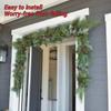Black Front Door Garland Heavy-Duty Adjustable Hook, Rod, Reusable for Christmas Decorations, Wreaths, String Lights