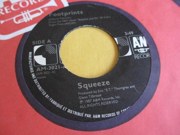 

7inch Record SQUEEZE 2 Footprints AM3021 AM Records 1988 Canada Rock Used