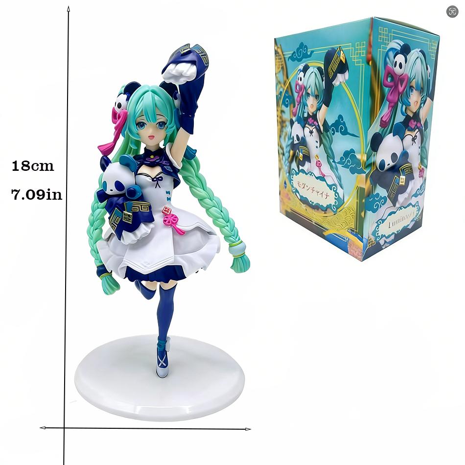 New Hatsune Miku Anime Figure Wonderland Pvc Model Action Toy Thumbelina Ver. Desktop Decoration Dolls Ornaments Collection Gif