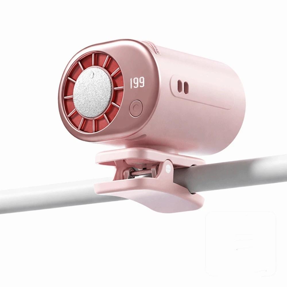 Portable Mini Electric Fan 199 Speeds Adjustable Clip on Fan Turbo Cooling Fan  Car розовый