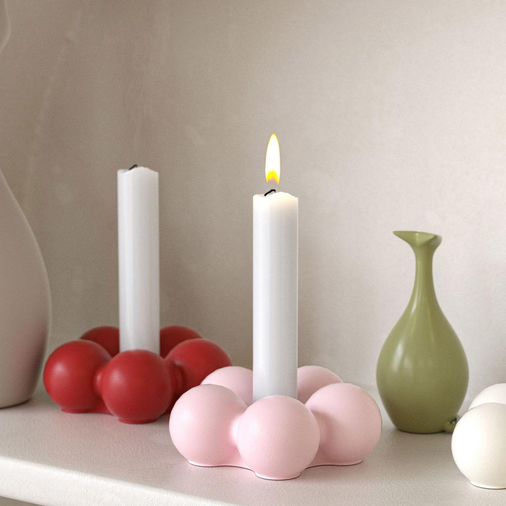 Flexible Silicone Candlestick Mold for Home Decoration and Crafts Flower Shaped Tealight Holder Desk Ornament Mould