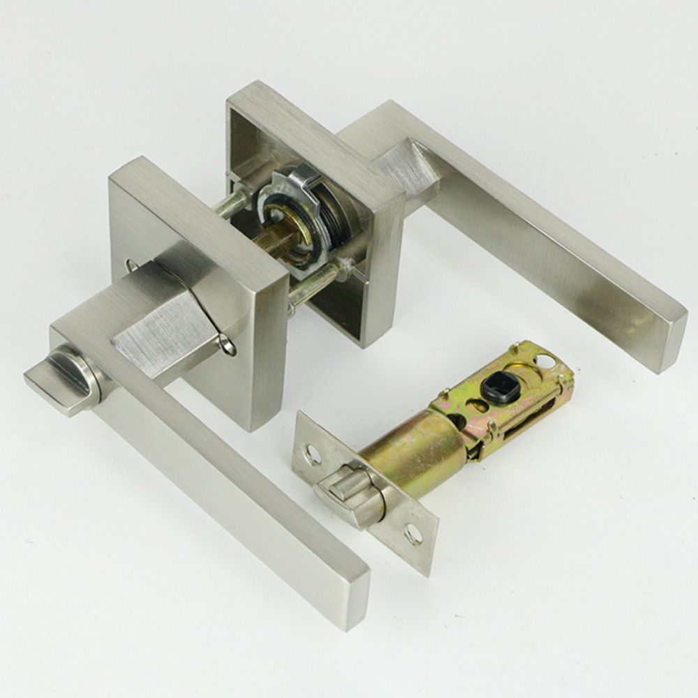 Internal Door Door Handle Lock with Lock Bathroom Bedroom Door Door Lever Lock Cylinder/Latch Aluminum Alloy