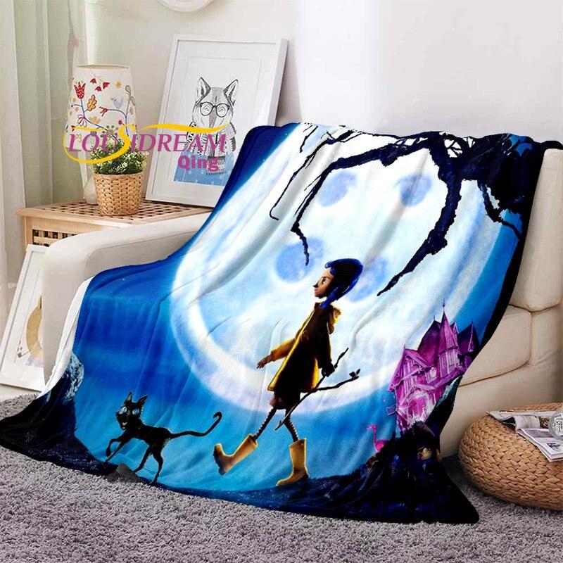 Cartoon Coraline Weiche Decke Flanell Decke Bett Decke Weiche Cartoon Gedruckt Bettdecke Bettdecke Sofa Geschenk