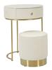 Tall Bedside With Stool Sharon Cm Ø 52X70 - Ø 36X39