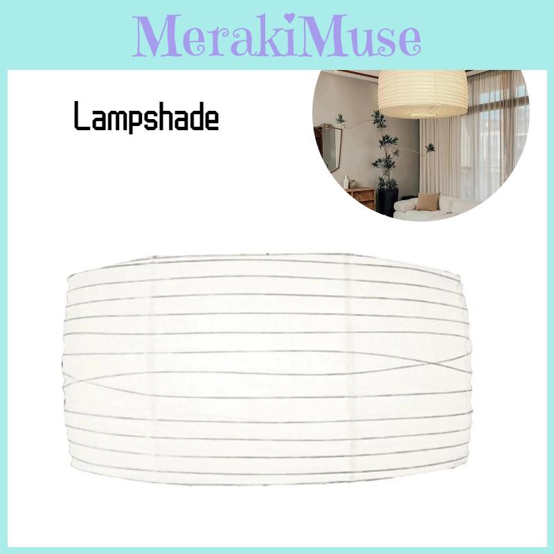 Paper Lamp Sheepskin Shades White Drum Shape Lantern Lampshade Living Room Decor