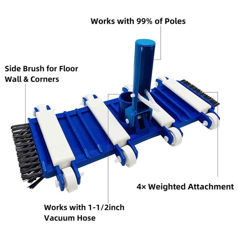 14-palcová sacia hlava na bazén 360-stupňové čistenie Vákuová kefa odolná voči opotrebovaniu Čistenie bazéna