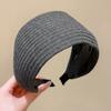 Internet Celebrity's Same Solid Color Wide Edge Striped Yarn Headband High Head Headband French Gentle Atmosphere Hair Accessory