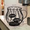 .1pc Large Capacity Coffee Pod Storage Basket - Keep Your Coffee Cups And Creamer Capsules Neatly Organized And Accessible