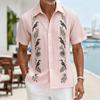 Fashion Casual Holiday Beach Shirt 3D Simple Ethnic Pattern T-shirt Retro Short Sleeve Street Vacation Outdoor Men's and Women's Shirt