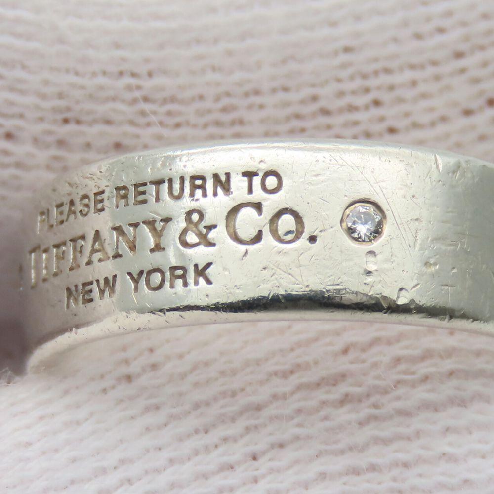Used TIFFANY&Co. Ring Return To Narrow EU#48 Silver925/diamond 4.7g Silver 2PD