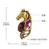 Retro Horse Head Brooch Alloy Horse Pin Animal Zodiac Accessories Men's and Women's Suit Pin Brooch