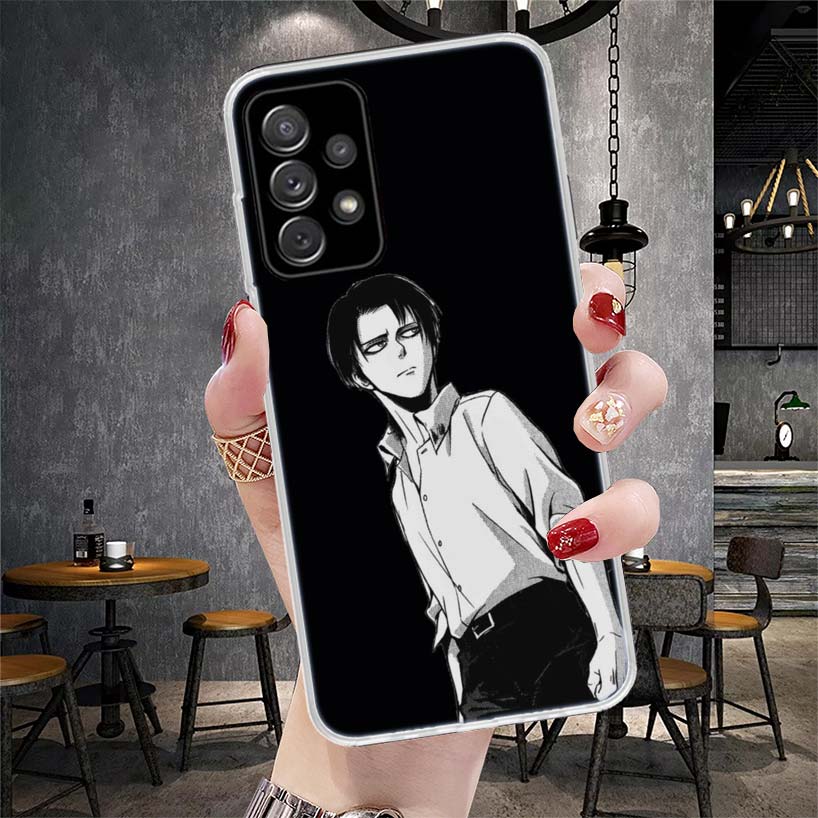 Titan Attack Levi Phone Case For Samsung Galaxy A12 A22 A32 A52 A72 A02S A51 A50S A71 A70 A31 A20S Note 20 Ultra S10 A10S Galaxy