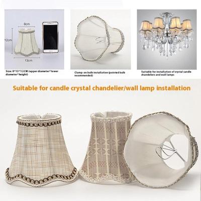 1Pcs Wall Lamp Cover Enclosure Accessories Europe Retro Lampshade Jacquard Fabric Chandelier Handmade Cloth Lampshade