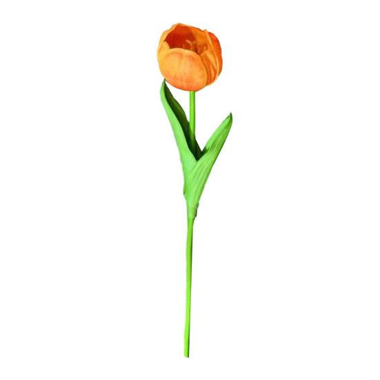 Real Touch Artificial Tulip Flower 13.7" PU Faux Tulips Lifelike Fake Tulip with Long Stem for Wedding Home Table Centerpiece Spring Garden Decor