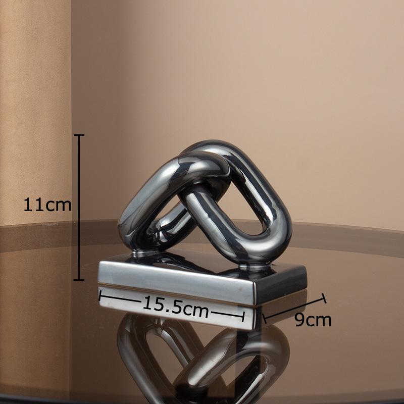 

Ceramic Shackles Chain Statue Abstract Artwork Desk Decoration Modern Crafts Ornaments Chain Sculpture Room Aesthetic Decor