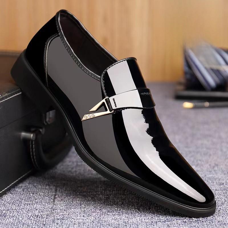 Leather Loafers For Men With Soft Sole Breathable Pu Material Casual Dress Shoes