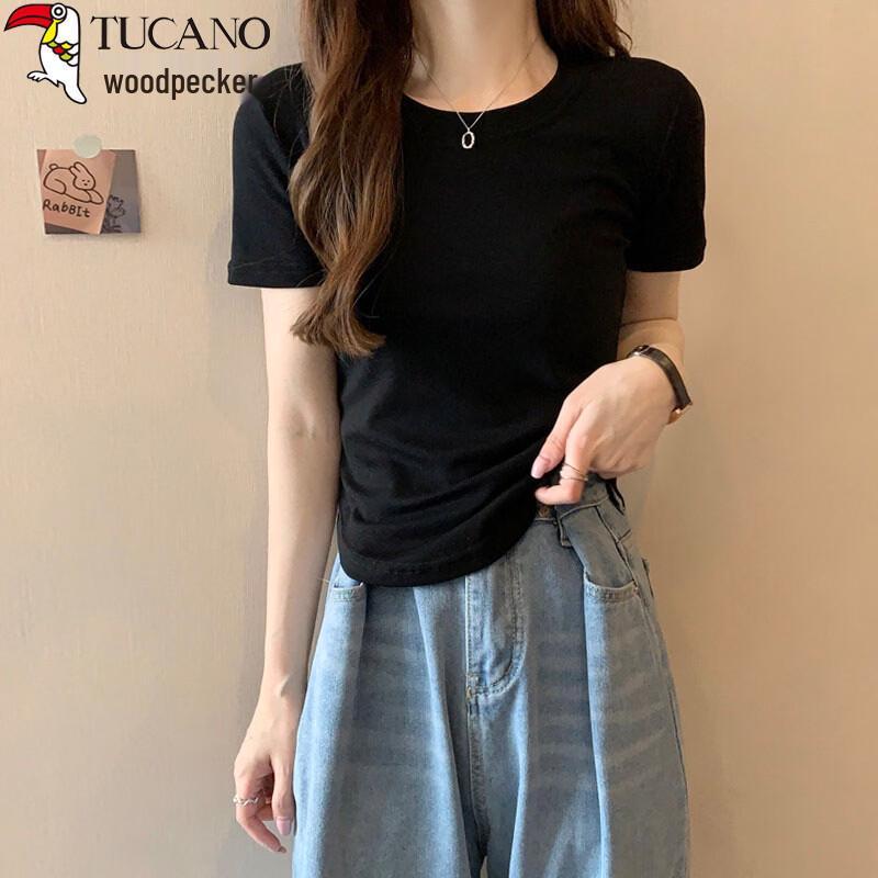 Women s Round Neck Short Sleeve T-Shirt L