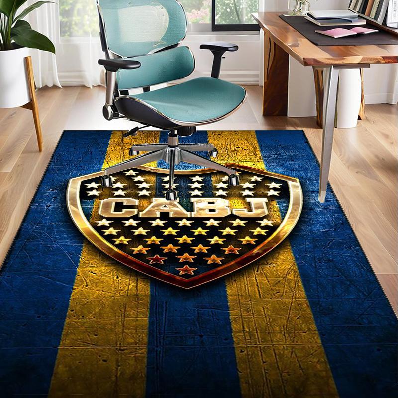 Football Club Emblem Office Rug Chair Mat, Game Carpet, Suitable for Front Door, Bedroom, Living Room, Desk, Holiday Gift