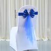 Stretch Pcs Chair Polyester 10 Sashes Chair Bands Organza Chair Sash Bows Spandex Bows For Party Birthday Hotel Romantic Wedding Banquets Decoration
