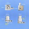 1pc Zinc Alloy H Slide Chute Lock with Key for Jewellery Wine Showcase Cabinet Door Glass Push Furniture Hardware