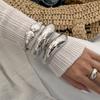 Wind Irregular Metal Smooth Bracelet Bracelet Design Water-Sensitive Corrugated Spring Bracelet
