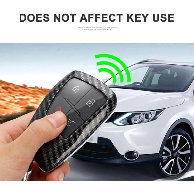 for Chevy for GMC Key Fob Cover, ABS Carbon Fiber Pattern Key Case for 2021 2022 2023 2024 for Chevy Suburban Tahoe Silverado 1500 2500 3500 Colorado