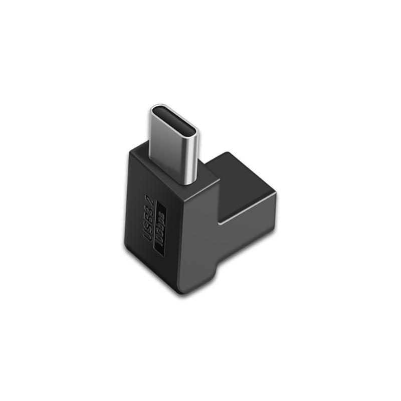 USB C 90 Derece Yan Açılı Konnektörler Hızlı Şarj Kablosu Adaptörü Dar Alanlar İçin Güvenli Seyahat Dostu