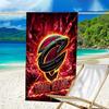Custom Name Beach Towel Football Cavaliers Logo Beach Towel, Soft Microfiber, Gift for Her/Him, Birthday, for Pool, Beach, Travel, Fan Gifts