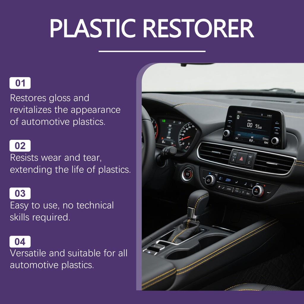 Car Plastic Care Spray, Interior Gloss And Scratch, Center Console Care Spray 237ml