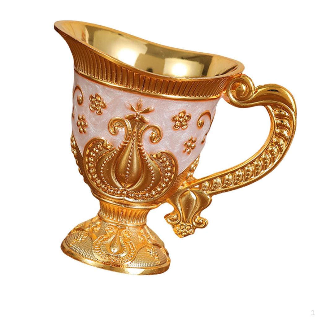 European Goblet Gold Handle Glass Gifts Decorative Wine Cup Luxury Restaurant Decor for Living