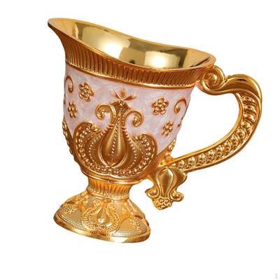 Europäischer Kelch Goldener Griff Glas Geschenke Dekorative Weinschale Luxus Restaurant Dekor für Wohnen