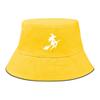 Bucket Hat With White Witch Print , Men's Cap Candy Color Spring Solid Color Basin Hat