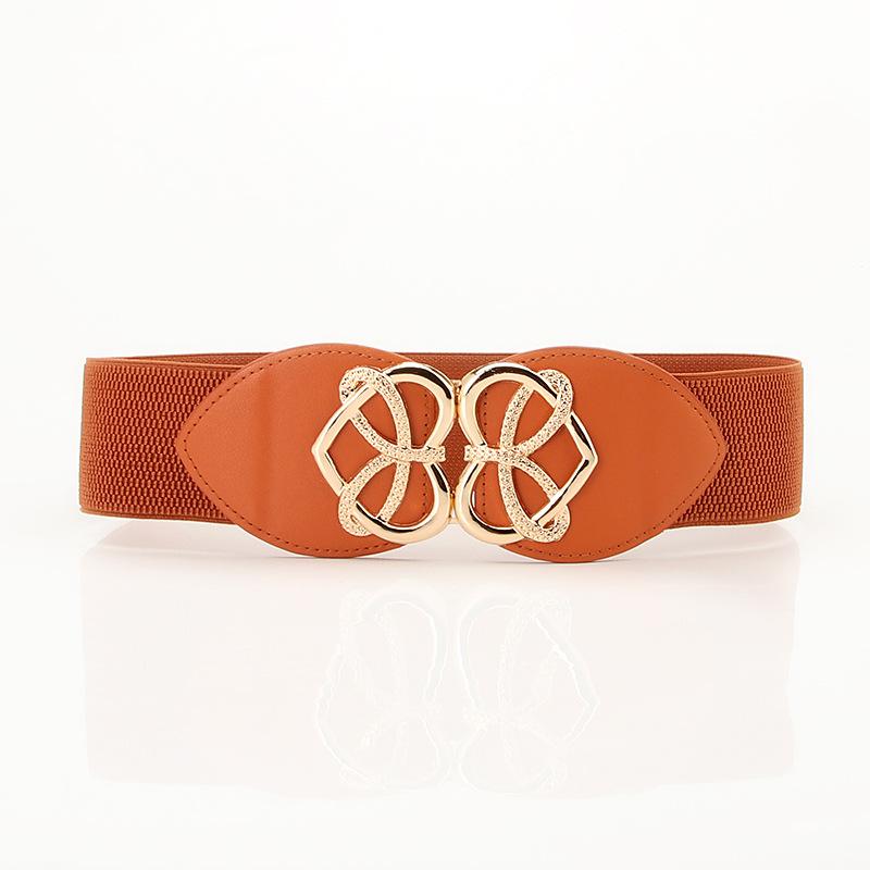 

Женский ремень Эластичный Эластичный Пояс-Кушак Атмосферный Милый Любовь Пряжка Широкий Платье Платье Декоративный Пояс верблюд