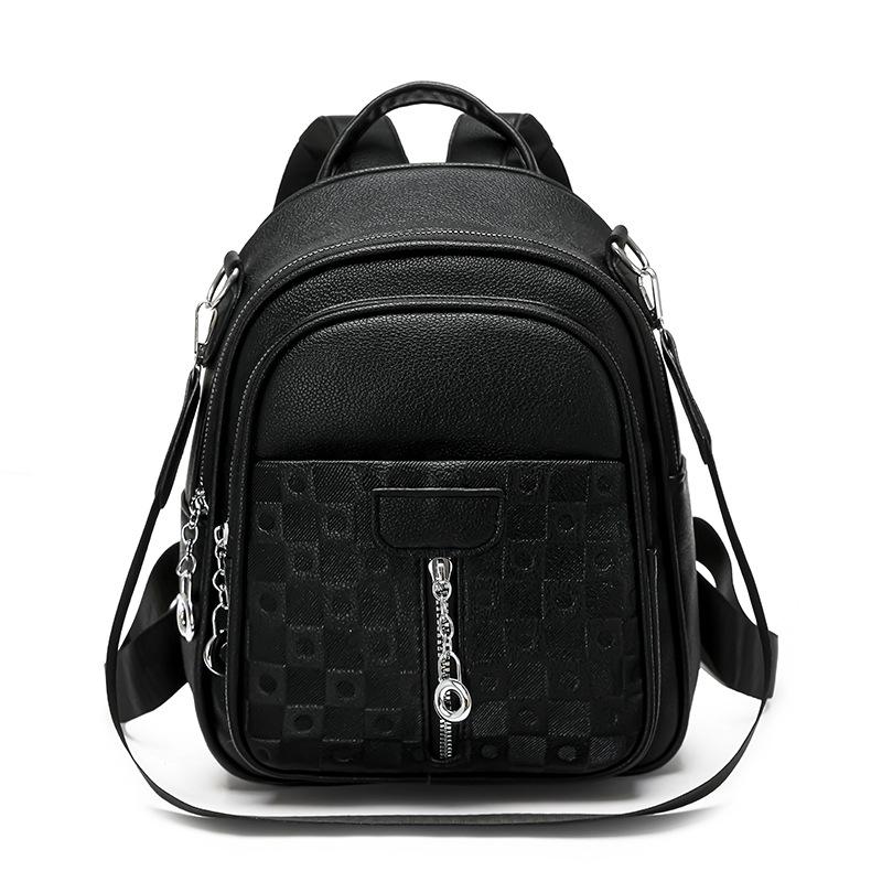 

Женский маленький рюкзак, сумка через плечо двойного назначения чёрный