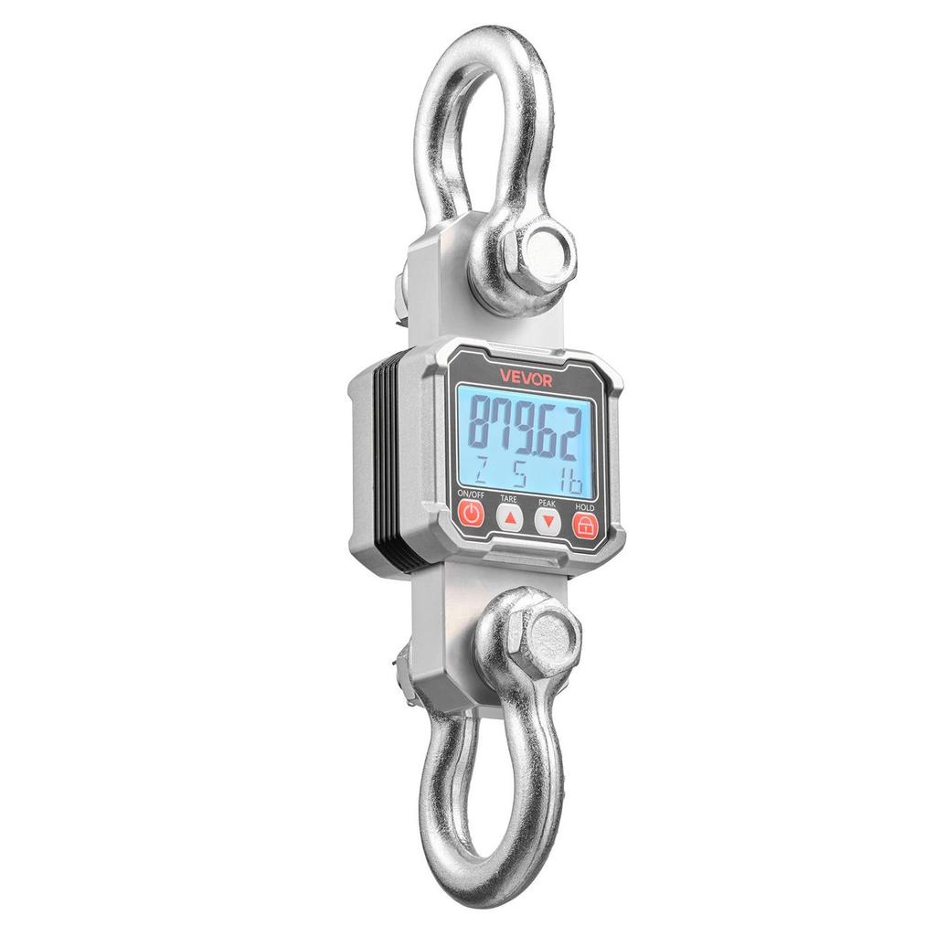 Digital Crane Scale, 6600 lbs/3000 kg Max Capacity, Heavy Duty Industrial Hanging Scale with Cast Aluminum Case & LCD Display, 500 g Division & 3 Unit