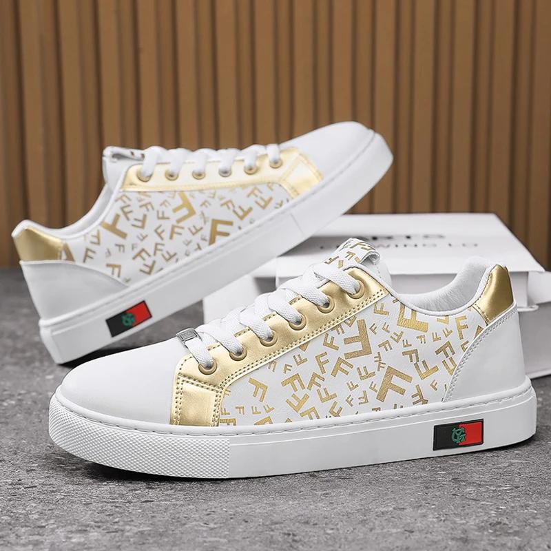 2025 New Men's Shoes Leather Board Shoes Small White Shoes Fashion Trend Shoes All Match All Match Sports Casual Shoes