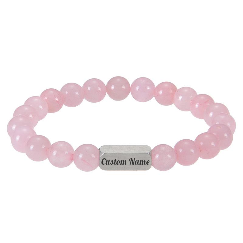 

JYL TS Bracelet Zodiac Planet Beads Enhances Cosmic Flow & Destiny Pink crystal-engraved перидот