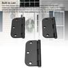 Rounded Door Hinges 3.5 Inch 5/8 Radius Matte Black Exterior Interior Door Hinges for Doors Office Bed Room Outdoor Window Construction Hardware