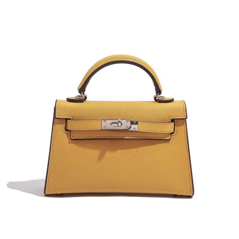 Elegant 2025 Summer Kelly-Style Mini Silver Buckle Handbag - Women's Shoulder & Crossbody Fashion Accessory