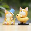 Cartoon Corgi Action Figure Model Marine Animal Doll Desktop Gifts Ornaments
