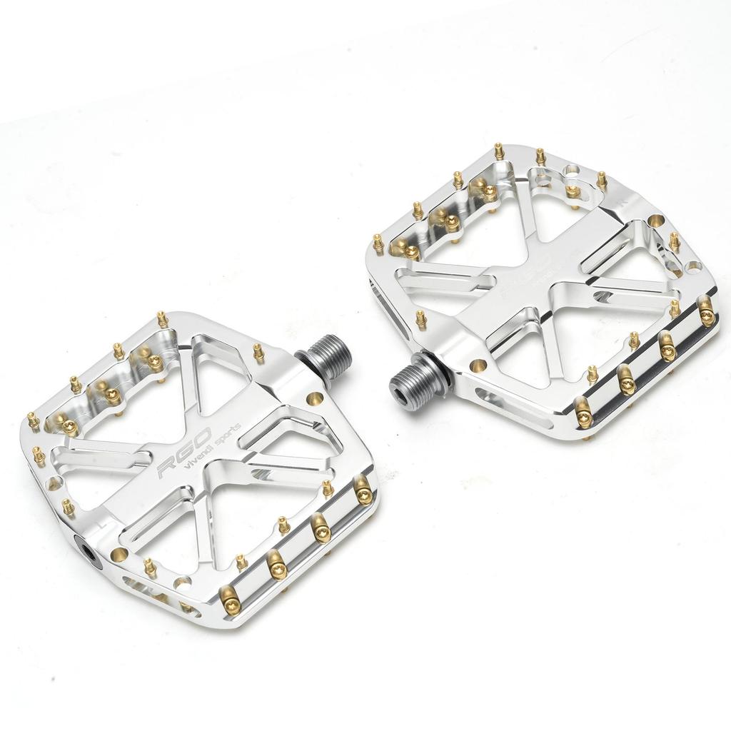 RGO CNC-Aluminiumlegierung Mountainbike-Pedale - Mit Pins für Downhill, Dirt, Slope und XC