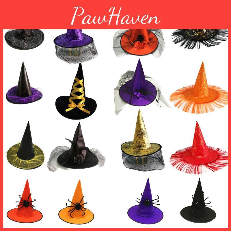 Rose Witch Hat In Red Black And Purple Perfect For Halloween Party And Costume